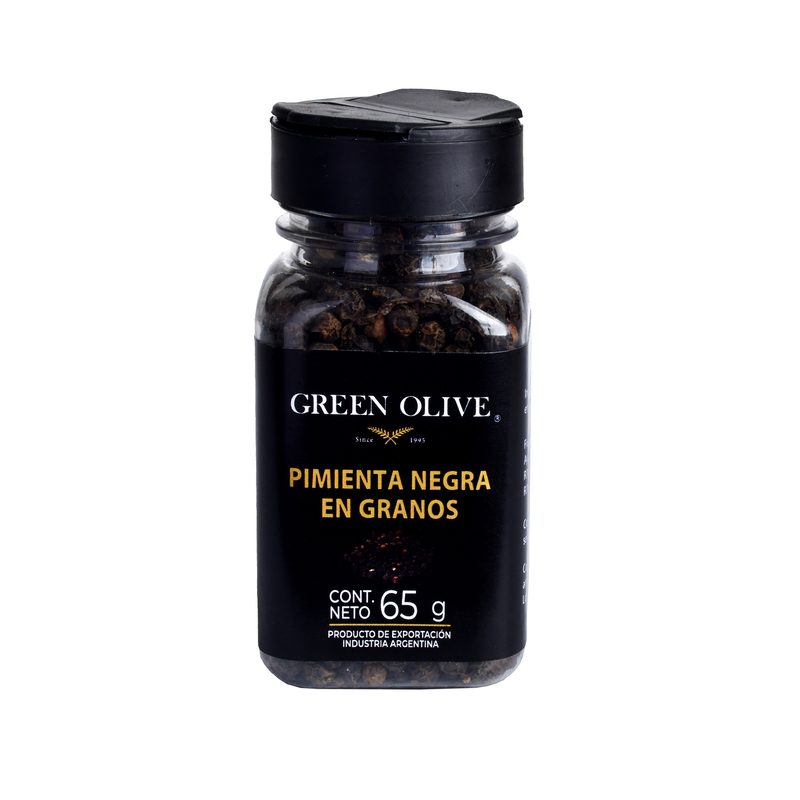 Pimienta Negra en Granos PREMIUM x 65 Gr. PET ESPECIERO