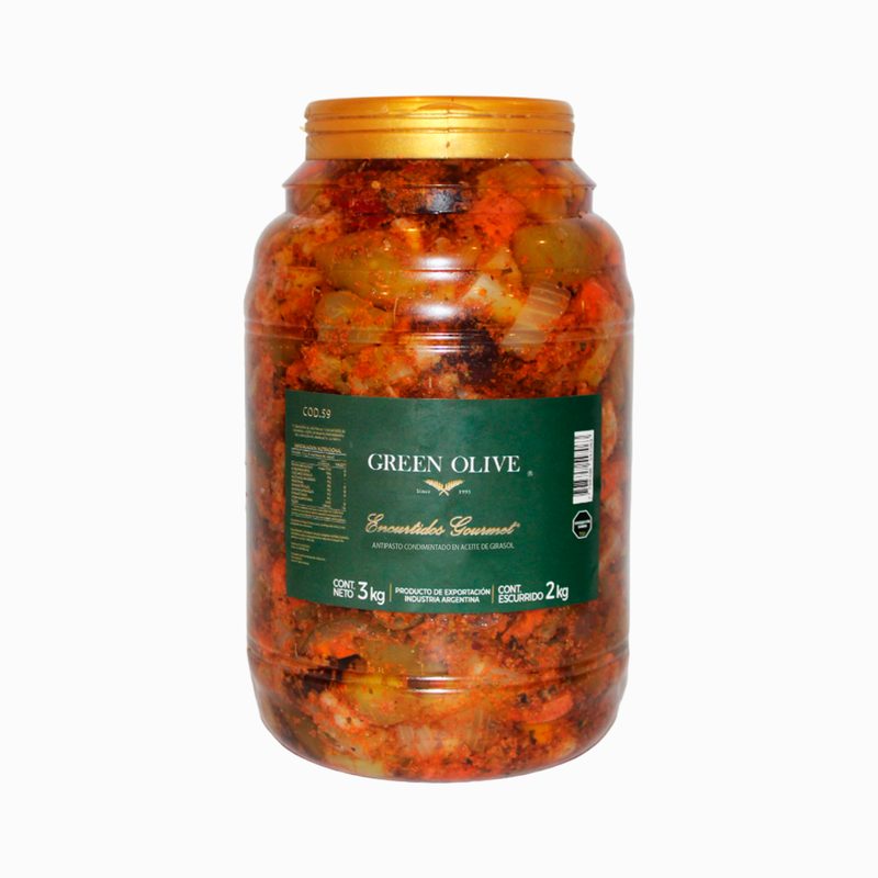 Antipasto Condimentado en Aceite x 2 Kg. Esc. PET