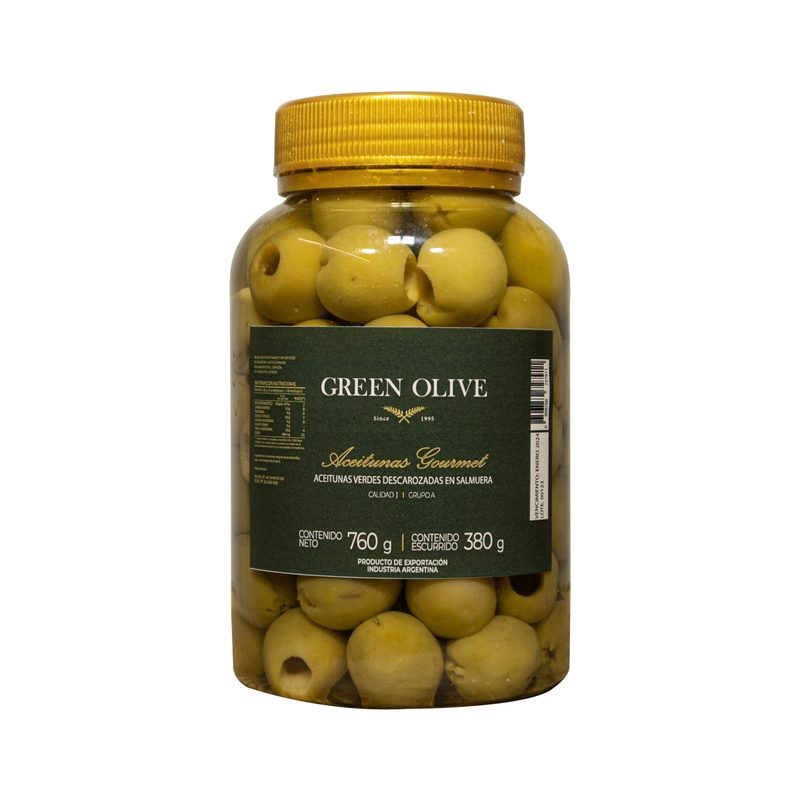 Aceitunas Verdes Descarozadas Nº 0 x 380 Gr. Esc. PET