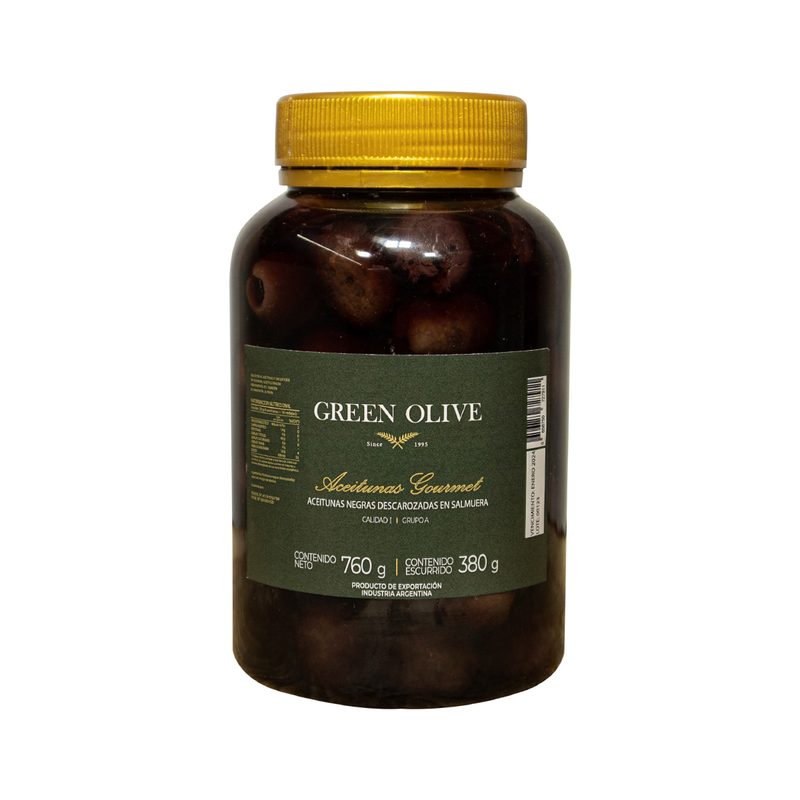 Aceitunas Negras Naturales Descarozadas Nº 0 x 380 Gr. Esc. PET