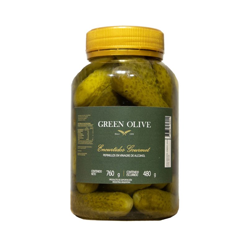 Pepinitos en Vinagre x 480 Gr. Esc. PET