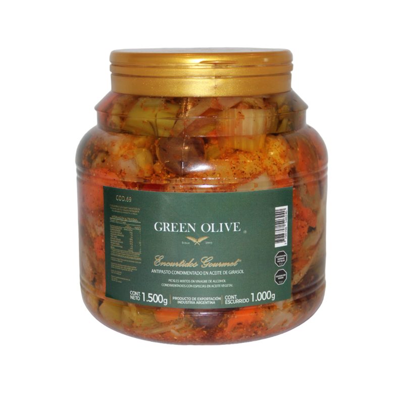Antipasto Condimentado en Aceite x 1 Kg. Esc. PET