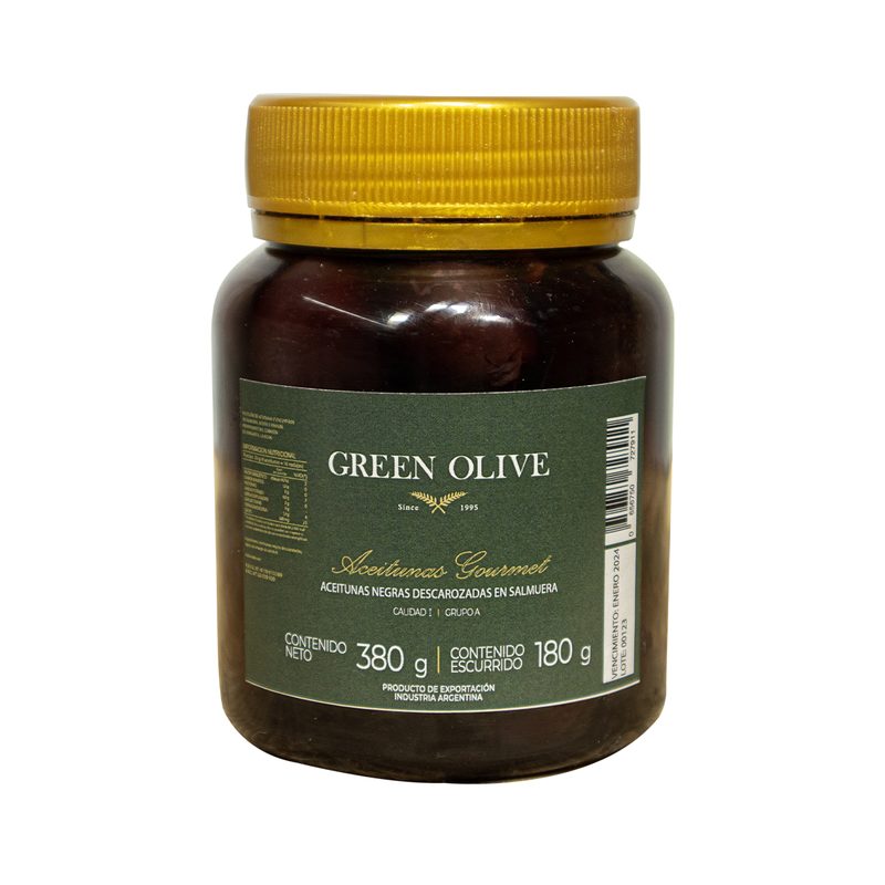 Aceitunas Negras Naturales Descarozadas Nº 0 x 180 Gr. Esc. PET
