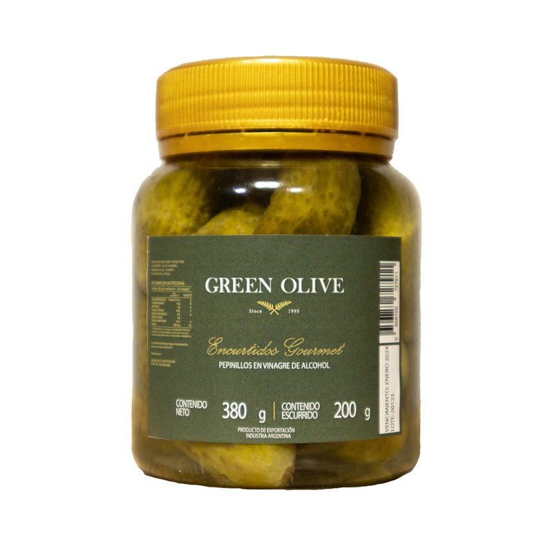 Pepinitos en Vinagre x 200 Gr. Esc. PET