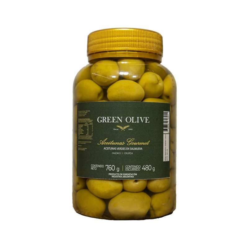 Aceitunas Verdes N° 000 x 480 Gr. Esc. PET