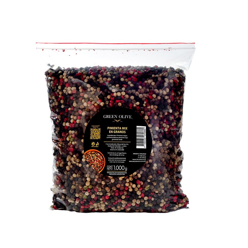 Pimienta Mix 4 Sabores en Granos PREMIUM x 1 Kg. ZIPLOC