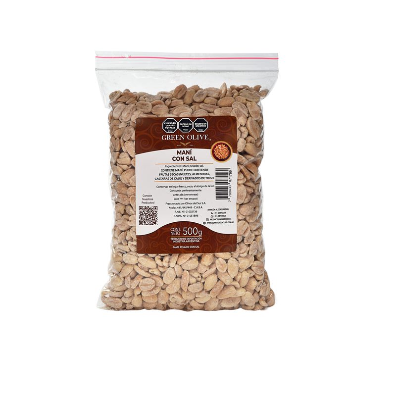 Mani Repelado Salado x 500 Gr. ZIPLOC