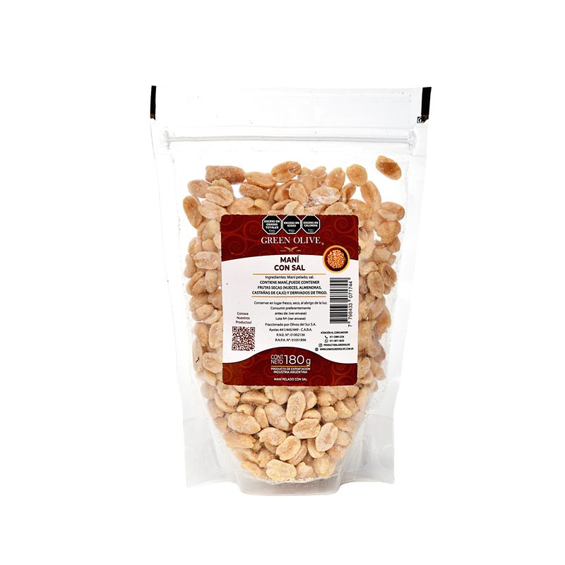 Mani Repelado Salado x 180 Gr. DOYPACK