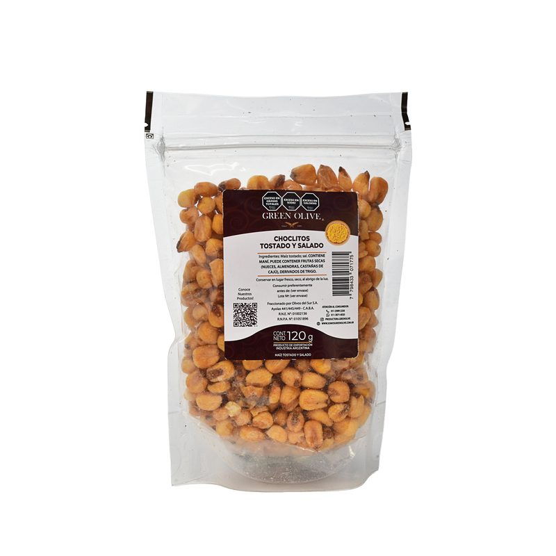 Choclitos Tostados y Salados x 120 Gr. DOYPACK