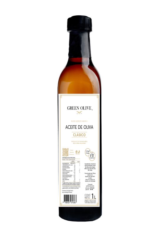 Aceite de Oliva Blend CLASICO Mezcla x 1 Lt. VIDRIO
