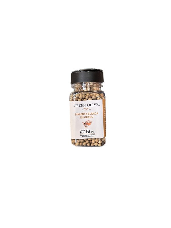 Pimienta Blanca en Granos PREMIUM x 66 Gr. PET ESPECIERO