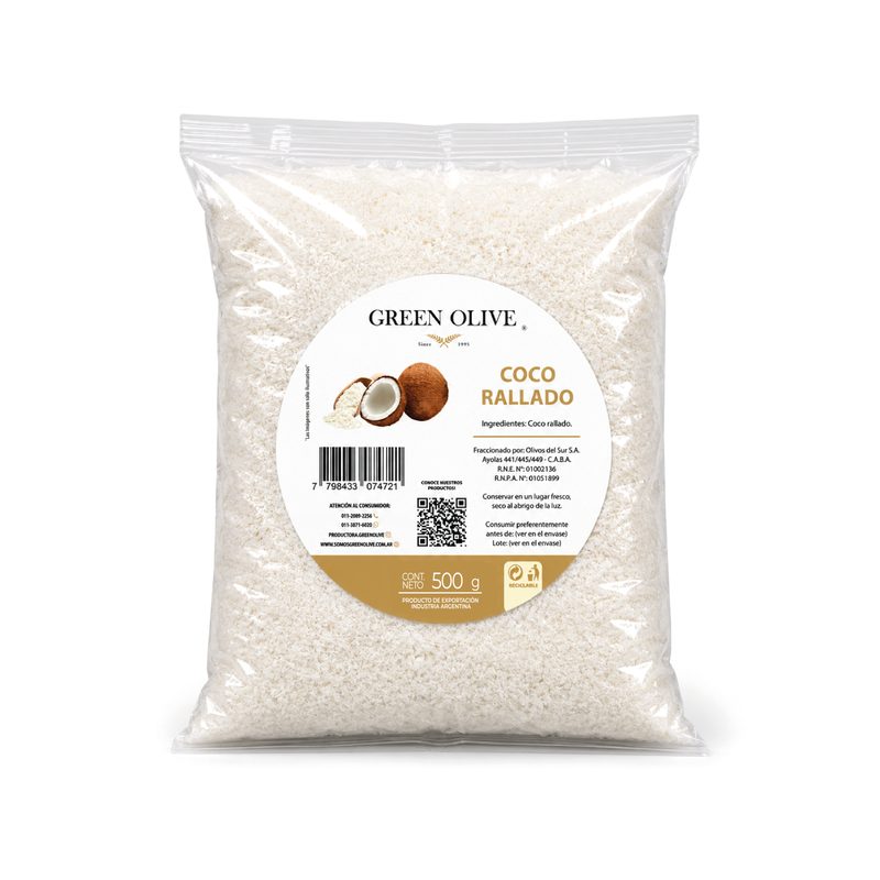 Coco Rallado x 500 Gr. ZIPLOC