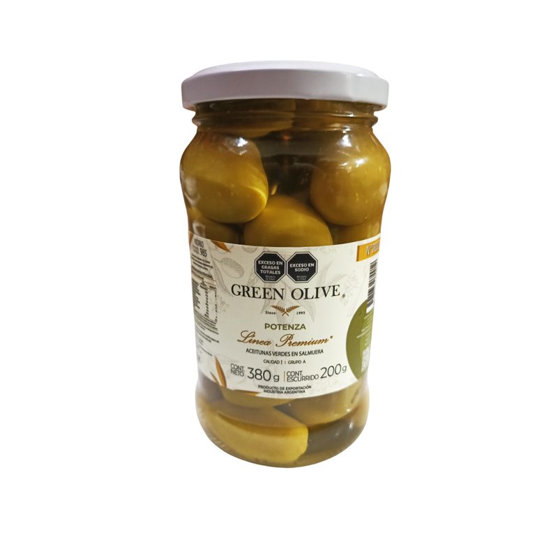 Aceitunas Verdes POTENZA N° 0000 x 200 Gr. Esc. VIDRIO