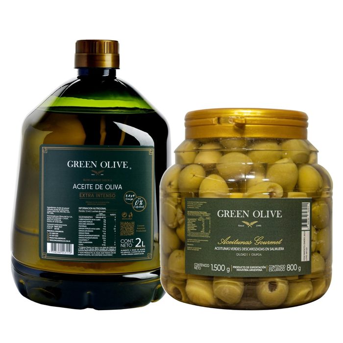 Combo Aceite De Oliva Blend 2 L + Aceitunas Descarozadas
