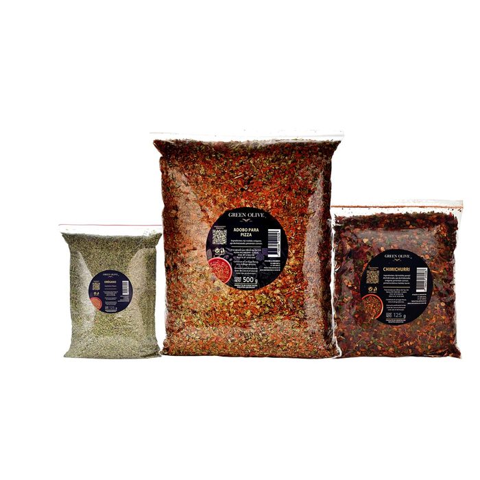 Combo Especias Orégano + Adobo Para Pizza + Chimichurri