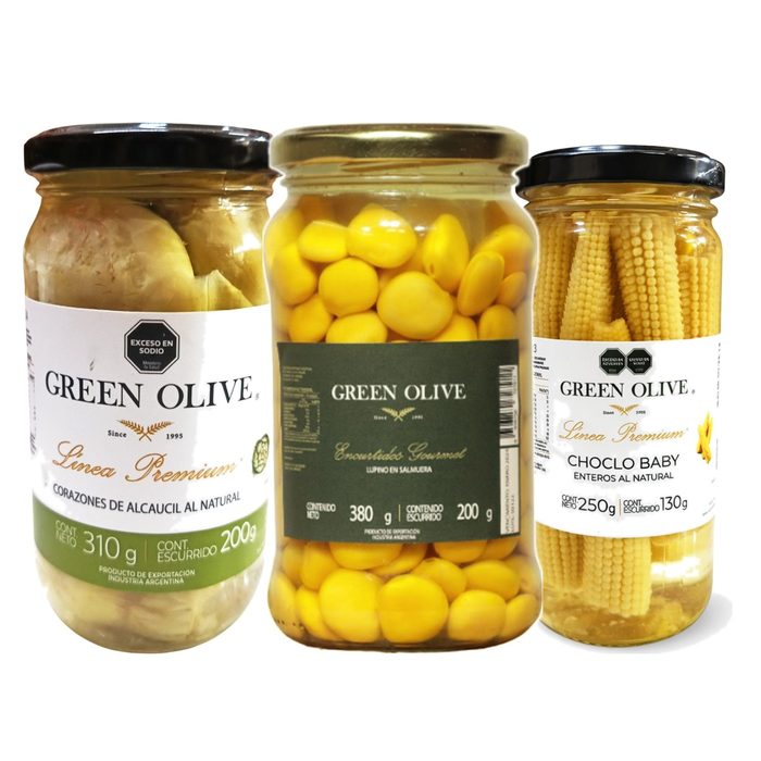 Combo Gourmet Corazones De Alcaucil + Lupines + Choclitos